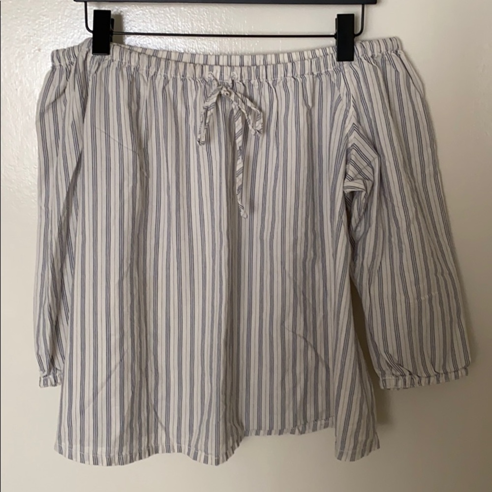 Madewell Stripped Off the Shoulder Top